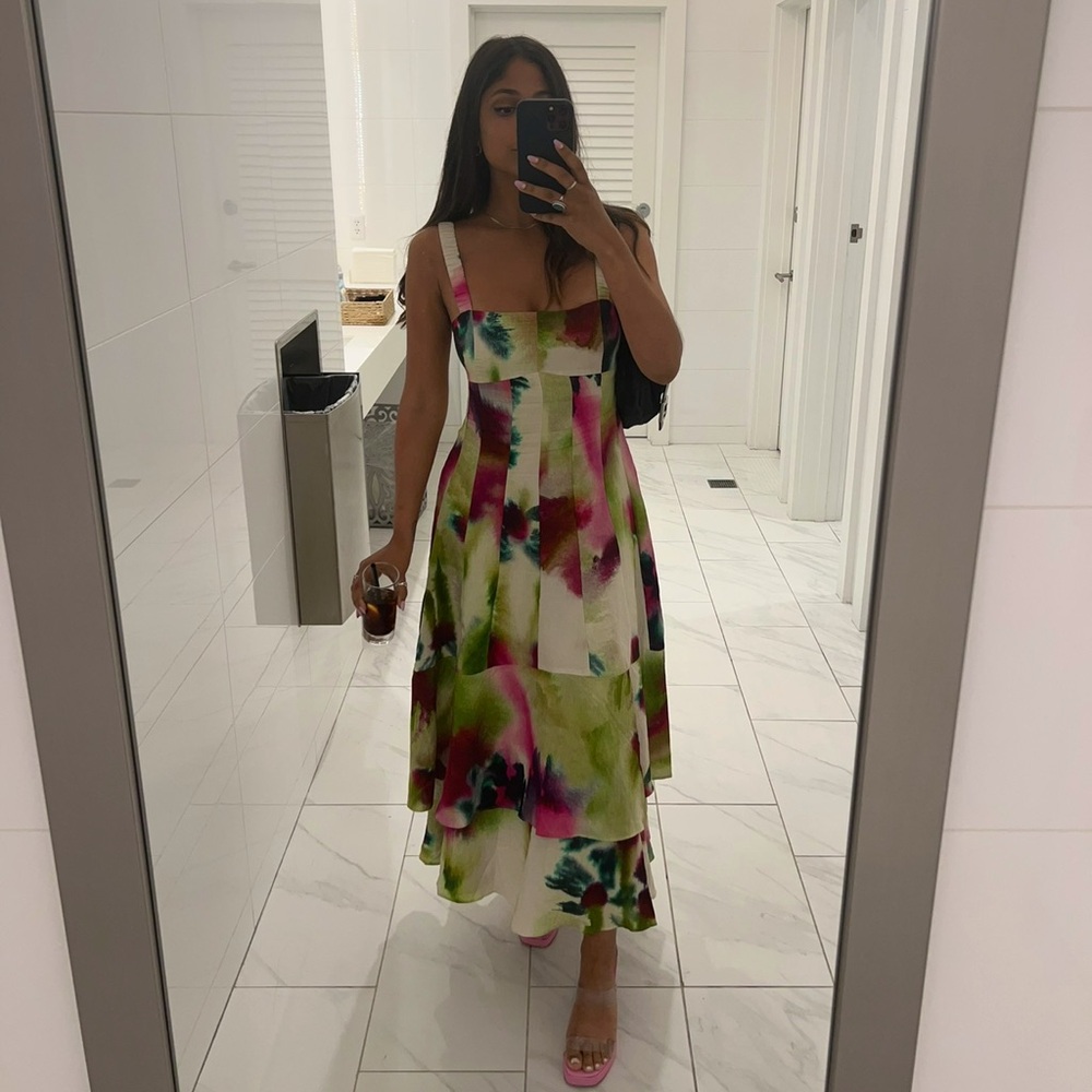 Anthropology tier maxi dress